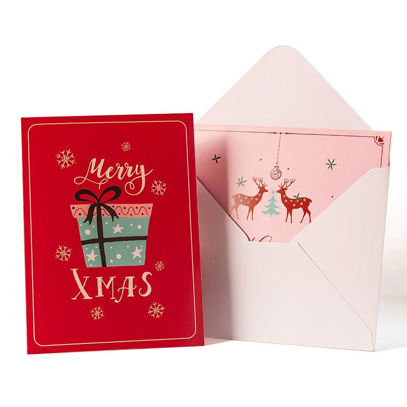 Christmas Greeting Card Envelope Christmas Gift Box Cards