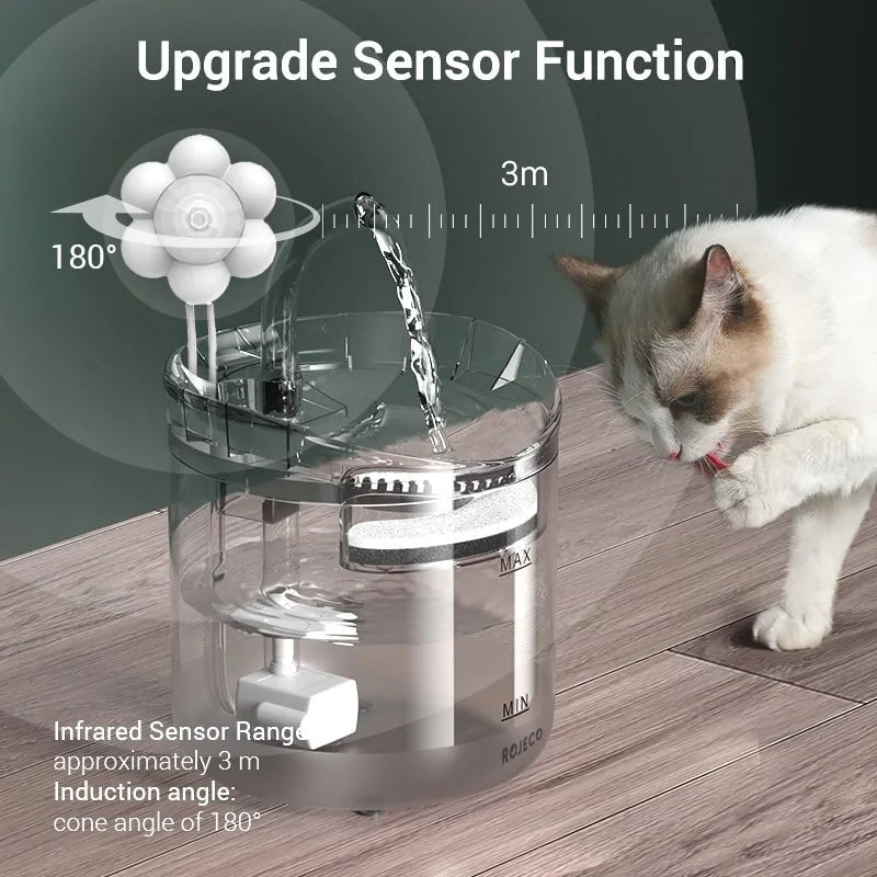 2 Liter Automatic Sensor Cat Water Fountain Filter Drinker